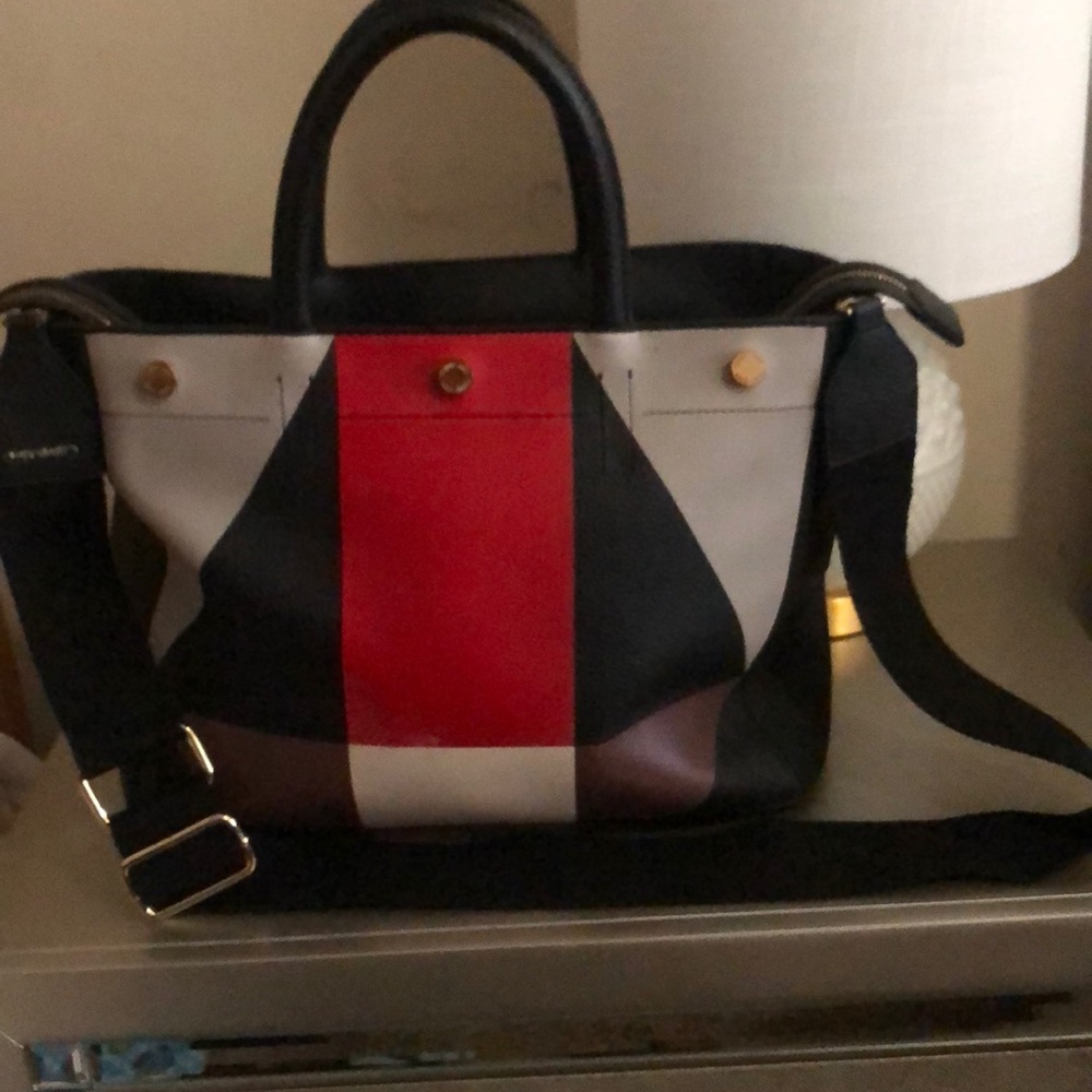 Calvin Klein Black Large bag with stripe colors